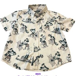 RSVLTS Steamboat Willie button down
